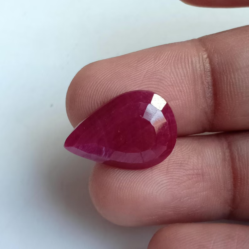 African Red Ruby Heart Shape Unheated Untreated Loose Gemstone 12.53 Carat - Picture 7 of 10