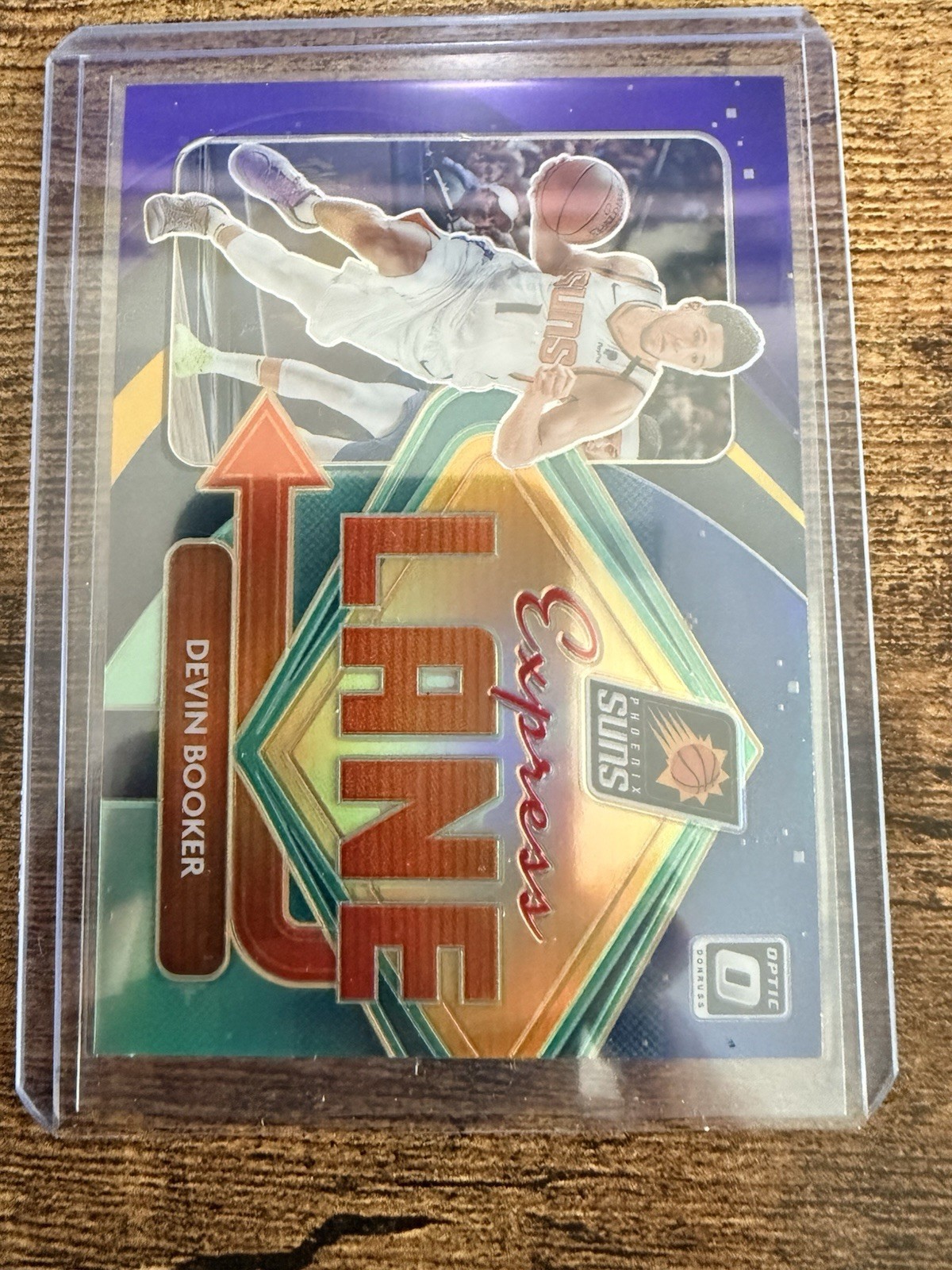 2020-21 Donruss Optic Devin Booker Express Lane Purple Prizm #12 Suns