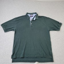 Tommy Hilfiger Golf Polo Mens XL VTG 90s Cotton Forest Green Short Sleeve Shirt
