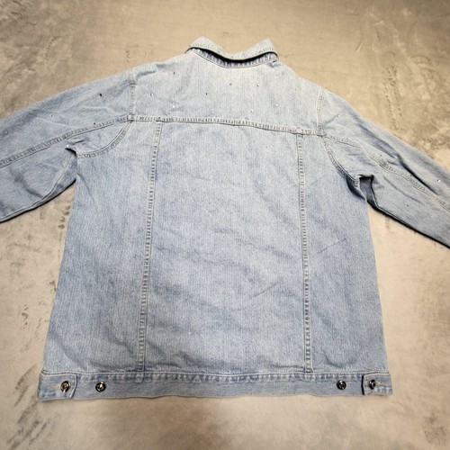 Quacker Factory Jean Jacket Womens Large Blue Rhinestone Embellished Trucker - Picture 7 of 8