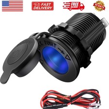 Cigarette Lighter Socket Car Marine Motorcycle ATV RV Lighter Socket Power Ou...