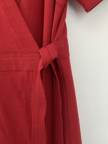 Boden Women Lara Mira Ponte Wrap Short Sleeve Dress Sz 8 Red Classic - Picture 5 of 11