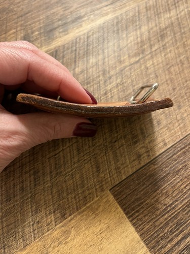 Leder Gürtelschnalle Longhorn und Wüstenszene - Bild 4 von 7