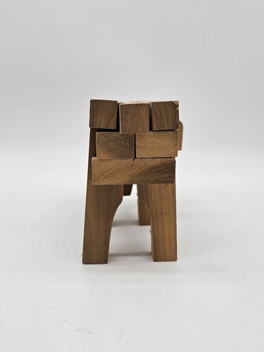 KUMIKI HOLZ INEINANDERGREIFENDES PUZZLE - ELEFANT - 3 ZOLL - VINTAGE - JAPAN - Bild 4 von 6