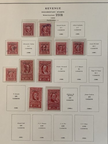 US Revenue 106 Stamps Variety from 1898-1940 F/VF with some M/NH - Picture 9 of 11