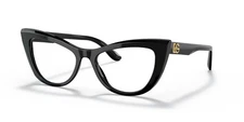 Dolce & Gabbana Cat Eye Woman Eyeglasses DG3354 501 54mm Black - NEW
