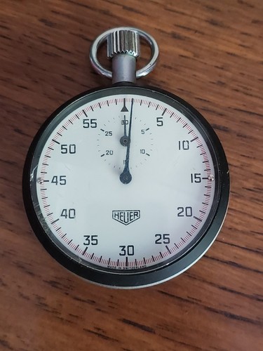 Vintage HEUER STOPPUHR läuft! Schweiz Sport Timer