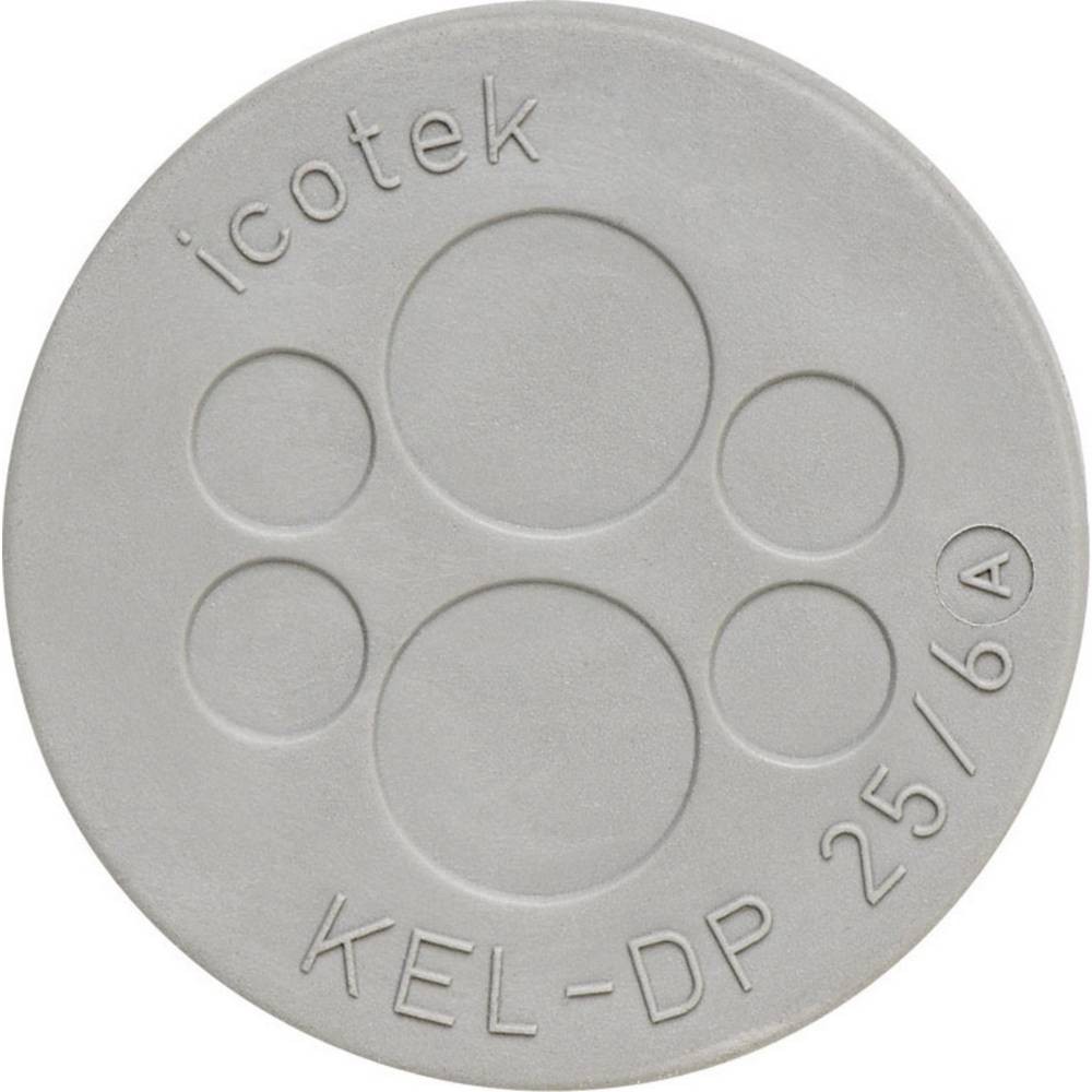 Plaque passe-câbles Icotek KEL-DP 32/10 gris en élastomère de 32mm