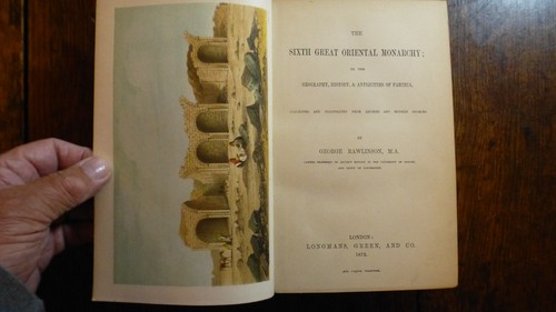 1876 RAWLINSON IRAQ ARCHAEOLOGY MESOPOTAMIA PERSIA MIDDLE EAST FINE GILT LEATHER - Picture 7 of 10