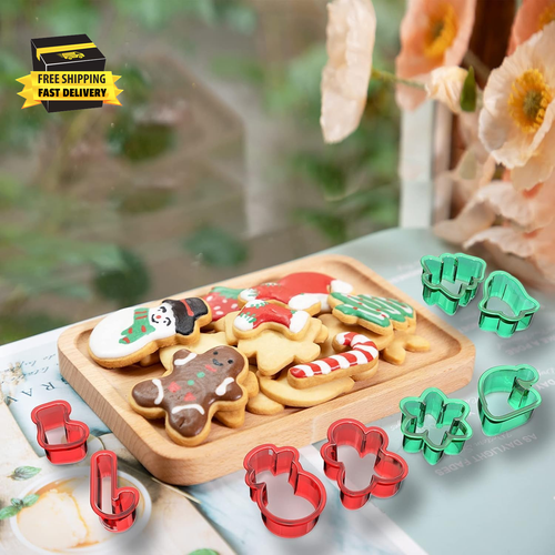 Mini Weihnachten Ausstechformen, 8 Stück klein Xmas Holiday Cookies Formen Keks  - Bild 5 von 7