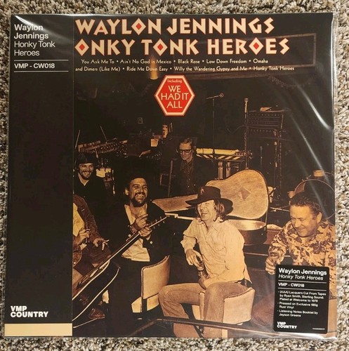 Waylon Jennings Honky Tonk Heroes VMP CW018 Exclusive Rust Vinyl Sealed New - Picture 2 of 3