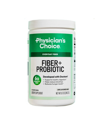 Physician's CHOICE Fiber and Probiotic Powder 8.7 oz ''Factory Sealed'' Exp 3/27