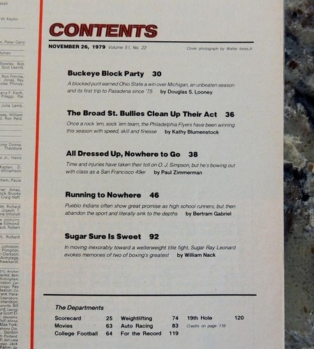 Sports Illustrated Magazine 26. November 1979 Art Schlichter Ohio State Football - Bild 2 von 2