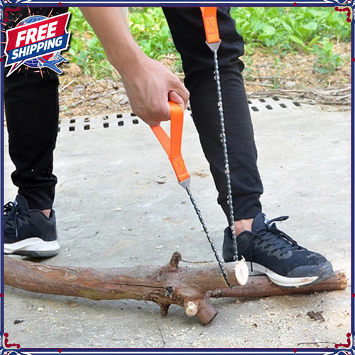 Pocket Chain Saw Hand Tool Camping Survival Hiking Wood Zipper Chainsaw Gear - Bild 8 von 10