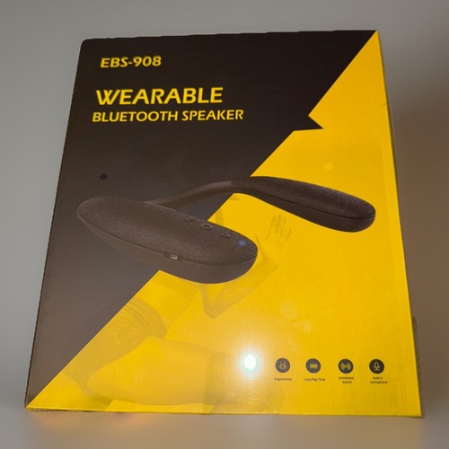 Wearable Bluetooth Speaker EBS-908. Black color Brand New Factory SEALED