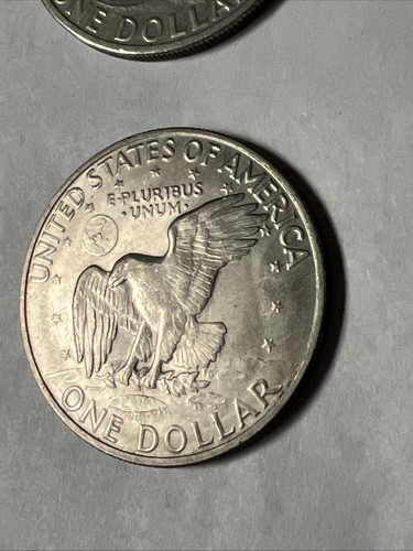 Lote de 4 monedas de dólar Eisenhower en total - dos 1971, dos 1972 **TODAS como nuevas** - Imagen 7 de 10