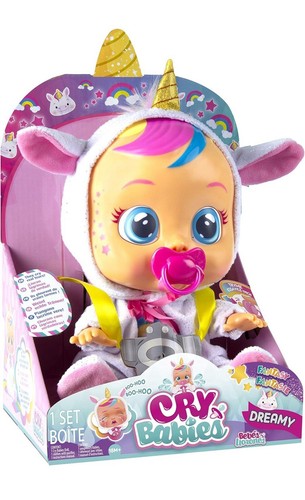 Cry Babies Dreamy das Einhorn 12 Zoll Babypuppe schimmernd abnehmbar Regenbogen rosa NEU - Bild 7 von 9