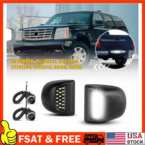 White LED Tag License Plate Light Rear For Chevy Silverado 1500 99-13 1-10Set - Picture 14 of 15