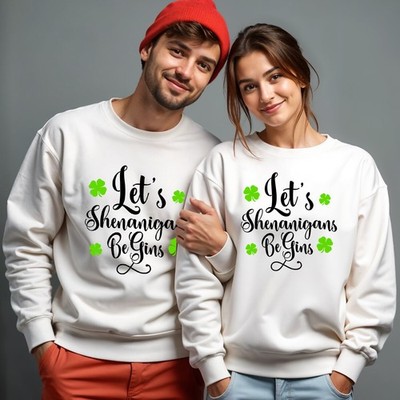 Herren Damen Lets Shenanigans Begins lustiges St. Patricks Day Sweatshirt...