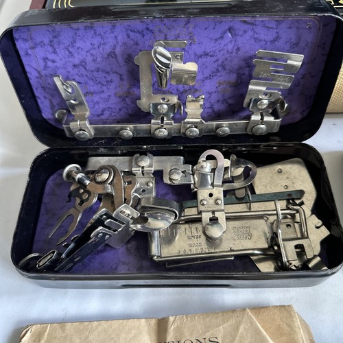 Vintage Singer 99K Sewing Machine w/ Case, Attachments, Manual, 1940s, Tested - Picture 12 of 24