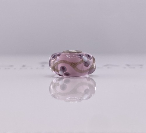 Trollbeads Rosa Fiore Vetro Perlina Argento Sterling Nucleo Ritirato Raro - Foto 4 di 5