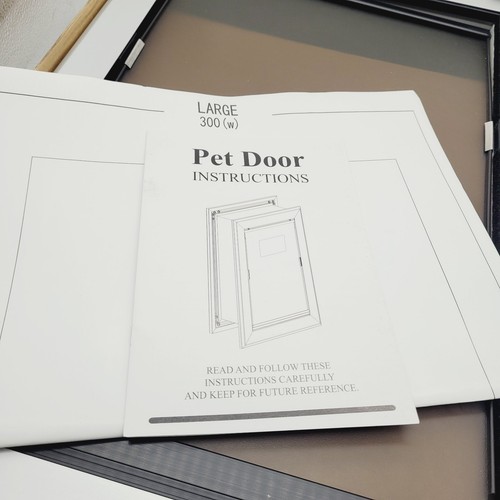 Large Dog Door for Wall Heavy Duty Double Flap Magnetic Weatherproof Up to 110lb - Picture 3 of 5