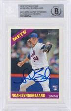 Noah Syndergaard Mets Signed 2015 Topps Heritage MLB #618 BAS Rookie Card