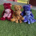 Ty Beanie Baby Buddy Plush Lot Of 6 Chubby 2 Fuzz Cranberry Employee