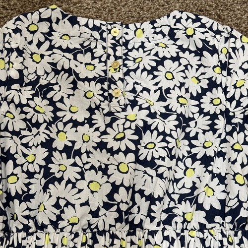 Crewcuts Girls Cotton Navy Blue, White& Yellow Floral Girls Cotton Dress / Sz 8 - Picture 7 of 7