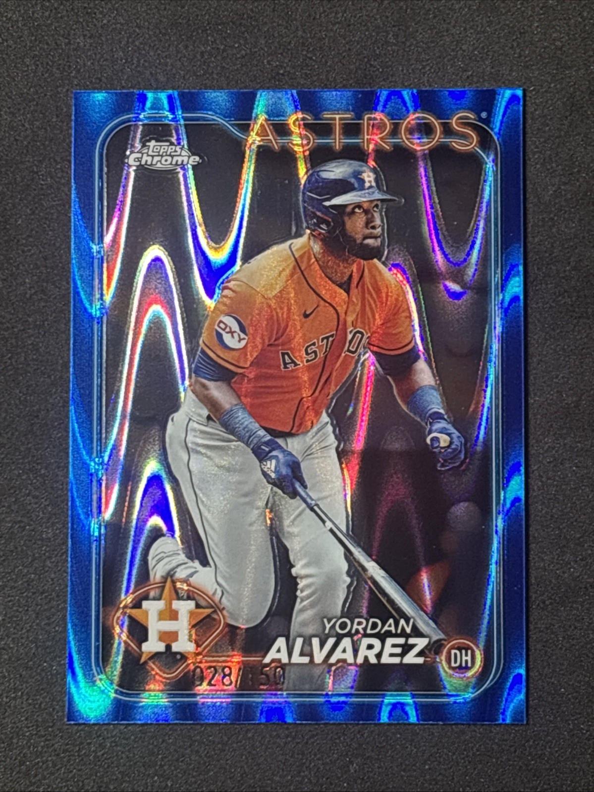 2024 Topps Chrome Yordan Alvarez /150 Blue RayWave #170 Astros