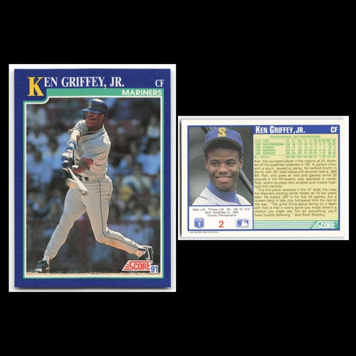 Ken Griffey Jr. Lot 10 Baseball Karten 1991 Score Seattle Mariners Set Sammlung - Bild 9 von 12