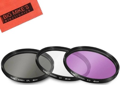 49Mm Multi-Coated 3 Piece Filter Kit (UV-CPL-FLD) for Canon EF 50Mm F/1.8 STM Le