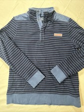 Vineyard Vines Pullover 1/4 Snap Button Men  s Size Small Blue