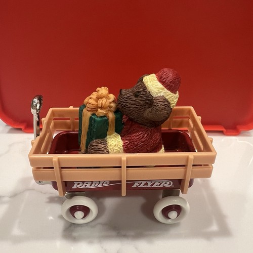 Radio Flyer Christmas Collection Wagen Ornament mit Teddybär 1998 NEU #109 - Bild 3 von 7