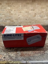 Sure-Lites Exit /  Emergency Light - White. NEW BUT MISSING PLASTIC LIGHT COVER
