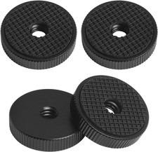 4PCS 1/4Inch Aluminum Alloy Female Thumb Wheel Lock Nut Adapter with Gasket, Hot
