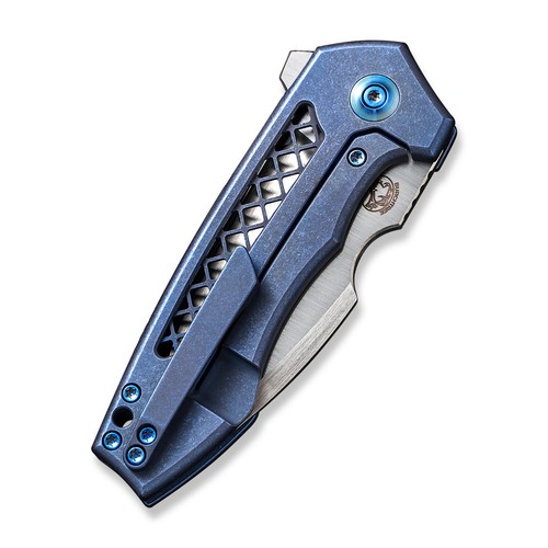 WE Knives Harpen Frame Lock 23019-2 Titanium CPM 20CV Pocket Knife Stainless - Imagen 4 de 9