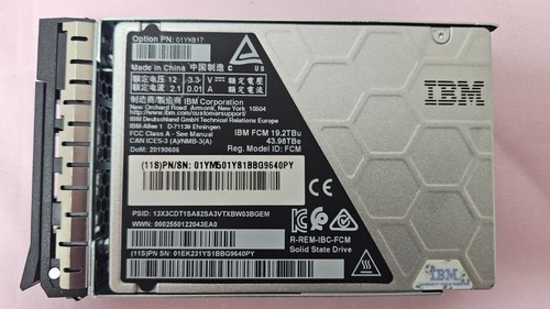 IBM 01YM584 2078 #AES3 19.2 TB 2.5" NVMe Flash Core Module FlashSystem - 第 1/3 張圖片
