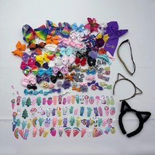 Lot of 150 Girls Hair Accessories Bows Snap Clips Headbands Barrettes Flowers