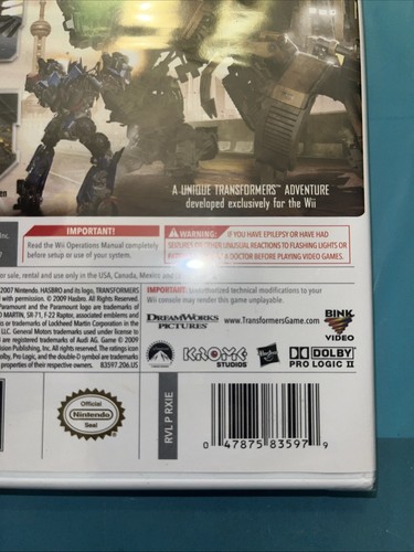 Nintendo Wii Game Transformers: Revenge of the Fallen 2009 New Factory Sealed - Picture 9 of 14