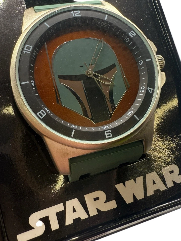 Disney Star Wars Boba Fett Reloj Hombre Analógico Silicona Nuevo En Caja Foto 4 de 4