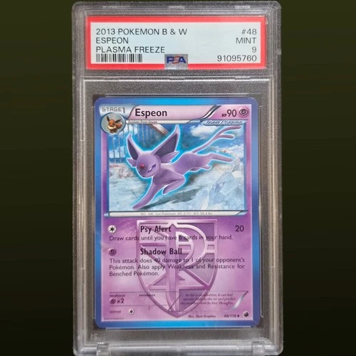 2013 POKEMON B&W PLASMA FREEZE TEAM PLASMA ESPEON #48/116 PSA 9 MINT