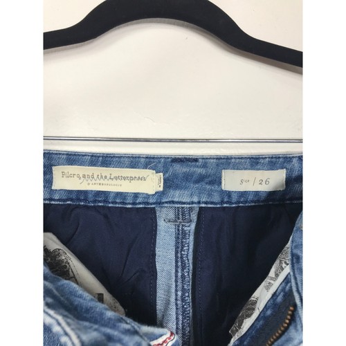 Anthropologie Pilcro Trouser Jeans 26 Blue Capsule Wardrobe Casual Everyday  - Picture 6 of 12