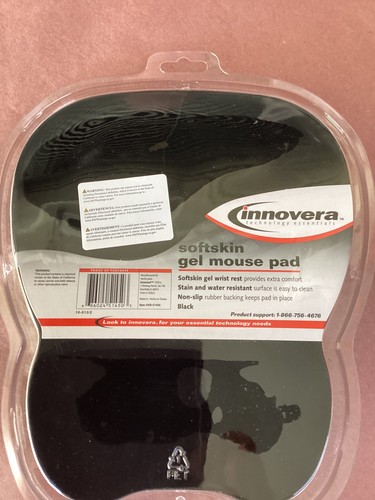 Innovera Softskin Gel Mouse Pad with Wrist Rest IVR-51450 Black - Picture 2 of 3