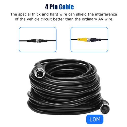 ESSGOO 7" con cable estacionamiento cámara de marcha atrás LCD kit de monitor de visión trasera camión autobús furgoneta - Imagen 7 de 13