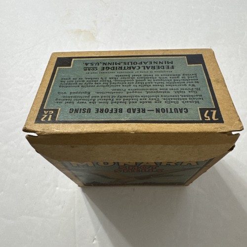 Federal Monark Shot Shell Box 12 GA Duck Minn MN Vintage Empty Box 1920s Mancave - Bild 4 von 24
