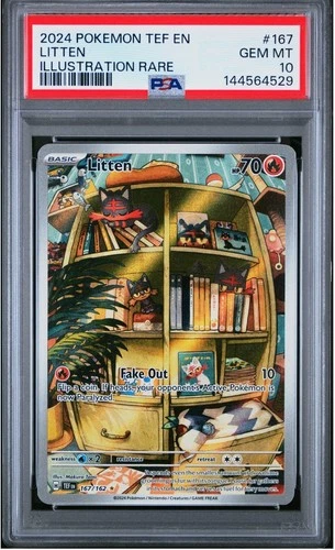 GEM MINT PSA 10 - Litten - 167/162 Sv Temporal Forces Illustration Rare