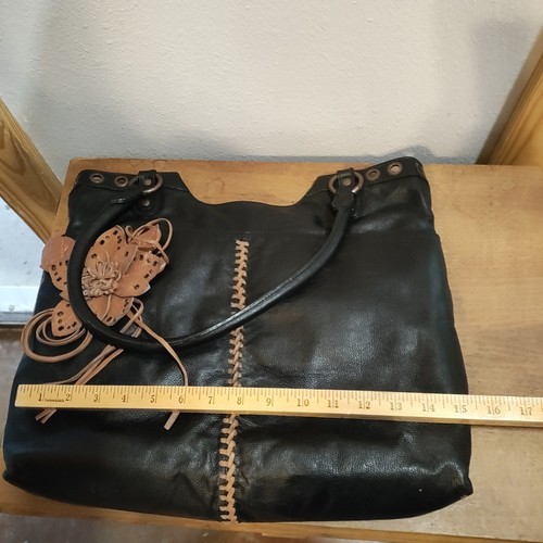Bolso de mano Wilson de cuero negro con detalles de cuero y bolsa extraíble - Imagen 16 de 21