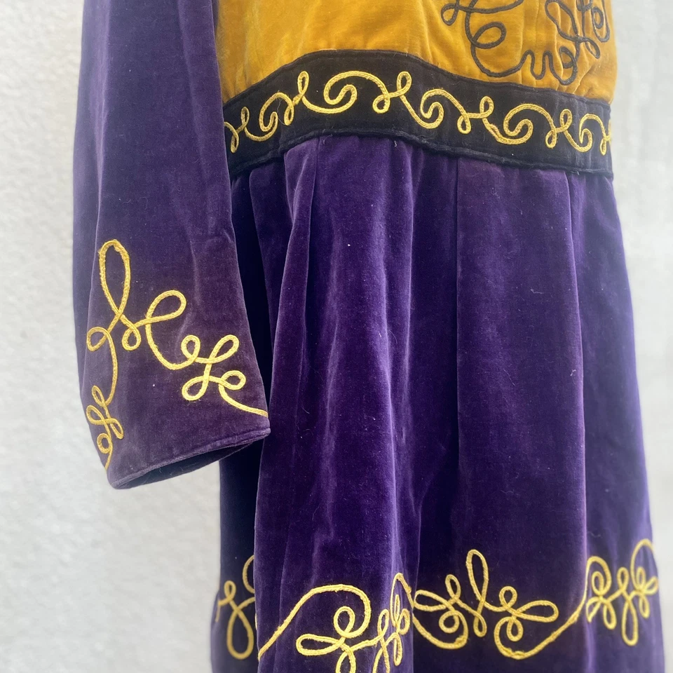 Антикварная масонская бархатная туника 1900-х годов Odd Fellows Secret Society King David халат M - Изображение 2 из 4