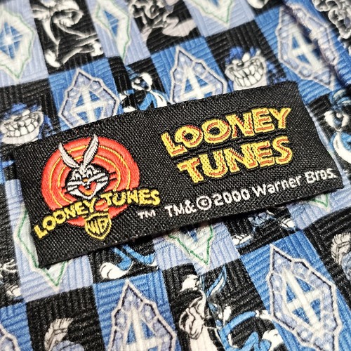 Vtg Mens Looney Tunes Neckties (2)Taz Daffy Houndstooth Bugs Marvin Sylvester - Picture 8 of 10